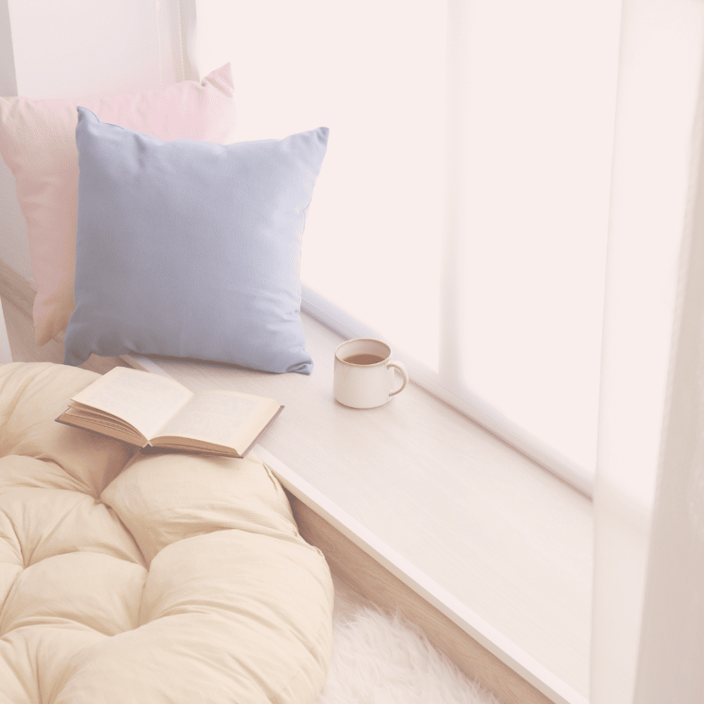 cozy reading space to help reach reading resolutions